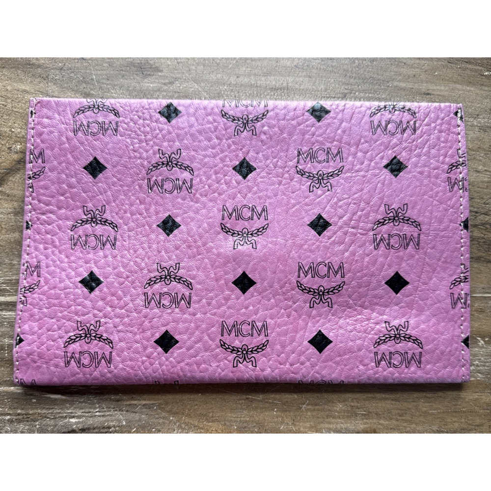 MCM Pink Logo Envelope Clutch - Picture 2 of 5